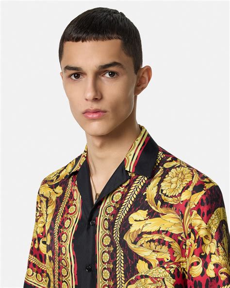 Wild Barocco Illusion Silk Shirt 